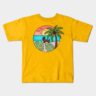 Weiner on the Beach Kids T-Shirt